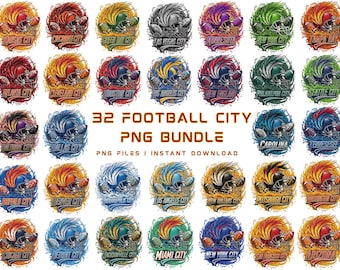 Pacchetto PNG di calcio: 32 disegni a sublimazione (download digitale)