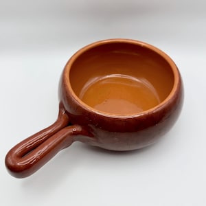 Vintage Italian Terracotta Pottery Bowl | Red Orange Soup Bowl | Mid Century Kitchenware | Rustic Decor