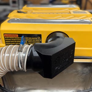 2.5" - DeWalt DW735 & DW735X Planer - All-In-One 90 Degree to 2.5 inch Hose Adapter