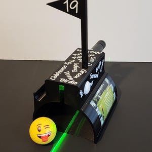 Golf Putting Gate Practice Accessory - Green Laser Alignment Aid - Golfing Gift - Hole Simulator - Indoor Swing Trainer - The 19th Hole