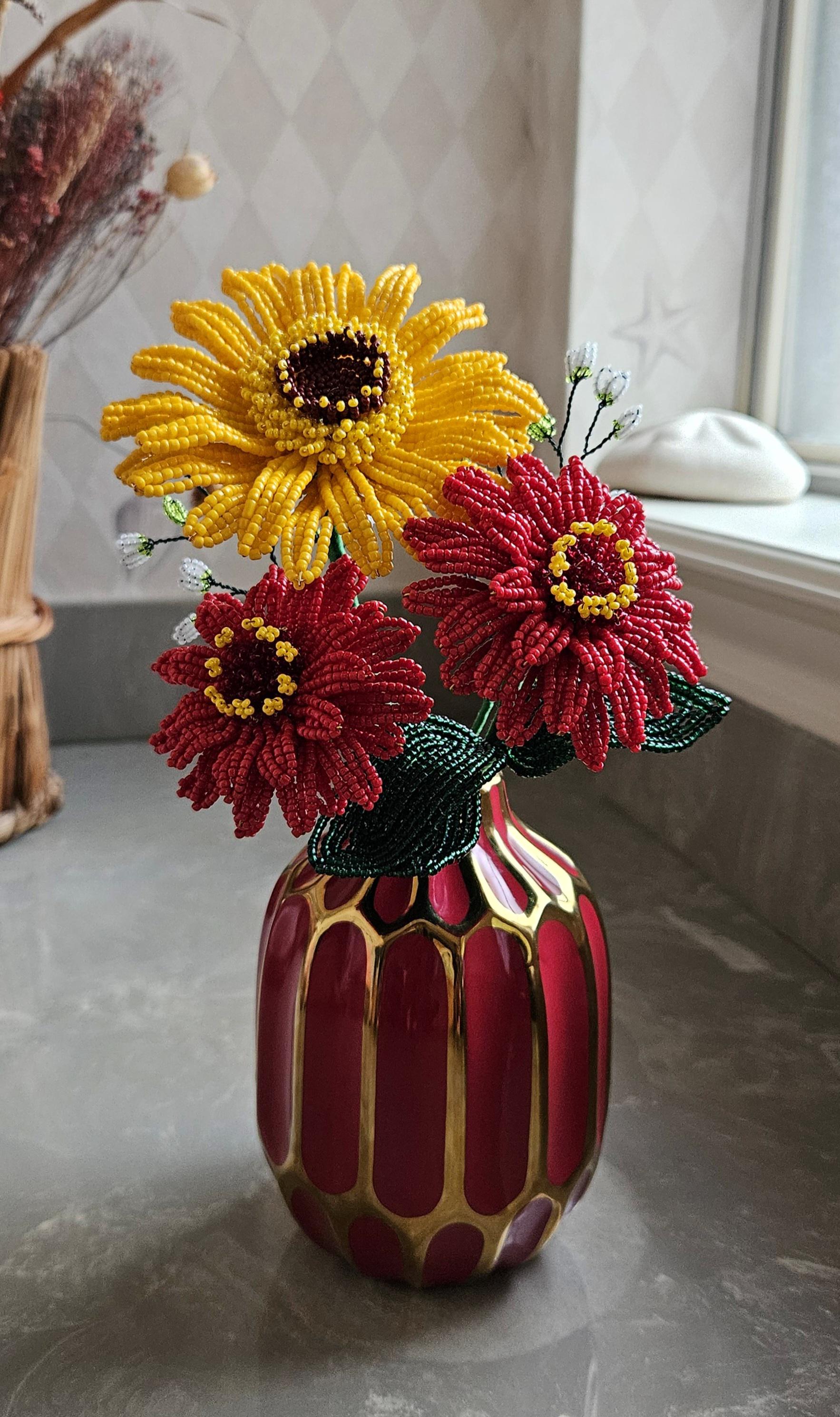 Gerbera Daisy Vase - Etsy