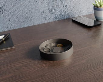TopoBowl — Contour Jewelry Tray, 3D printable STL, Topographic Ring Dish & Trinket Tray, instant download, hobby license