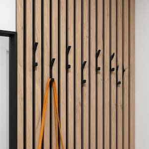 Akkustik-Panel Haken, Moderne Garderobe, Kein Bohren Kleiderhaken für Slat Wall Panels, Minimalist Wand Organizer