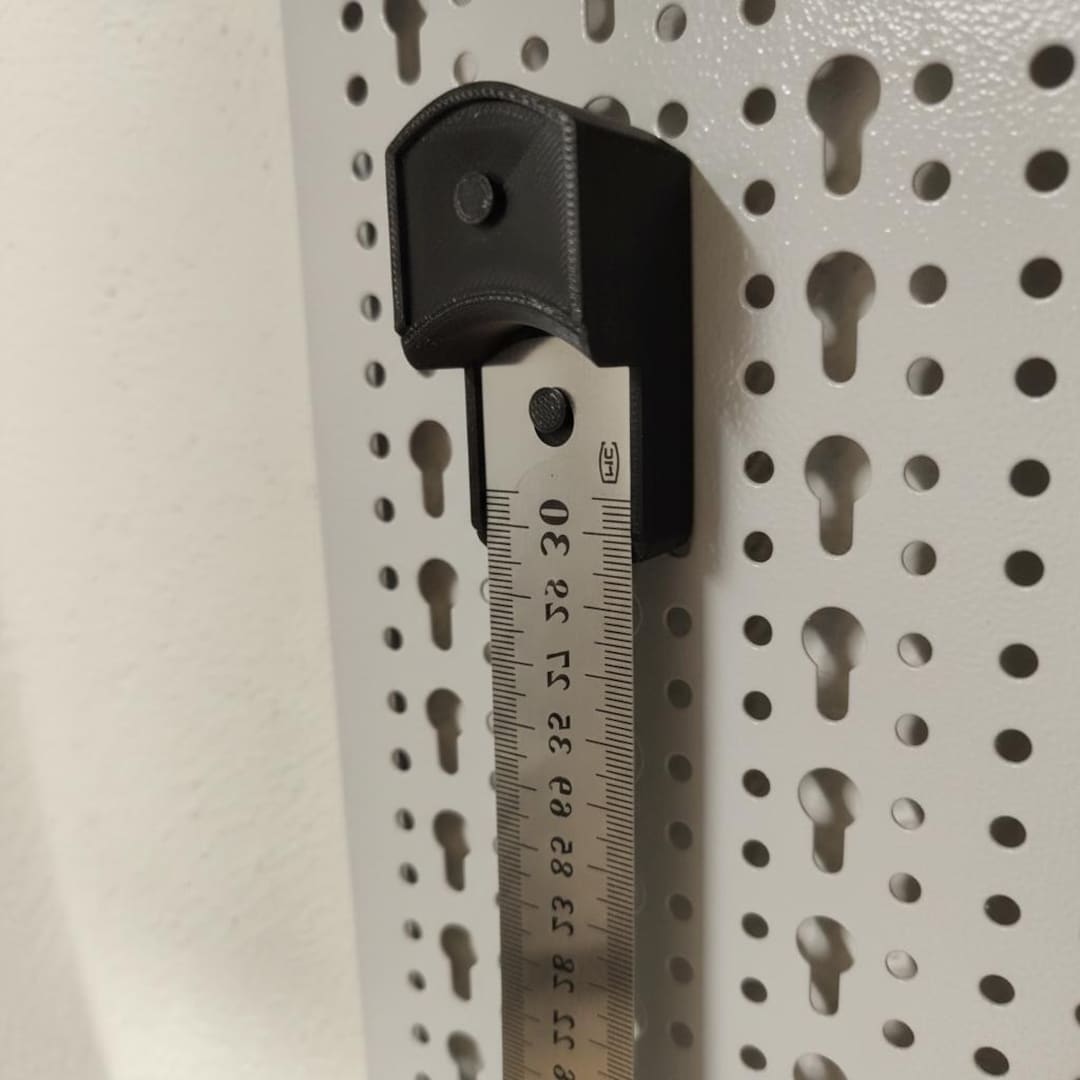 Caddy For Ruler Ruler Holder for Pegboard, Dual Metal Ruler Organizer, Skadis Accessory ...