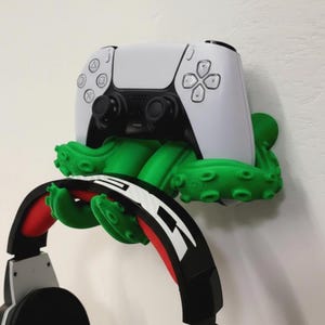 Controller Stand, PS5 Octopus Wall Mount, Headphone Holder, Gaming Stand, Fun Gamer Room Decor