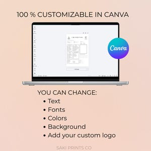 Canva Cake order form template