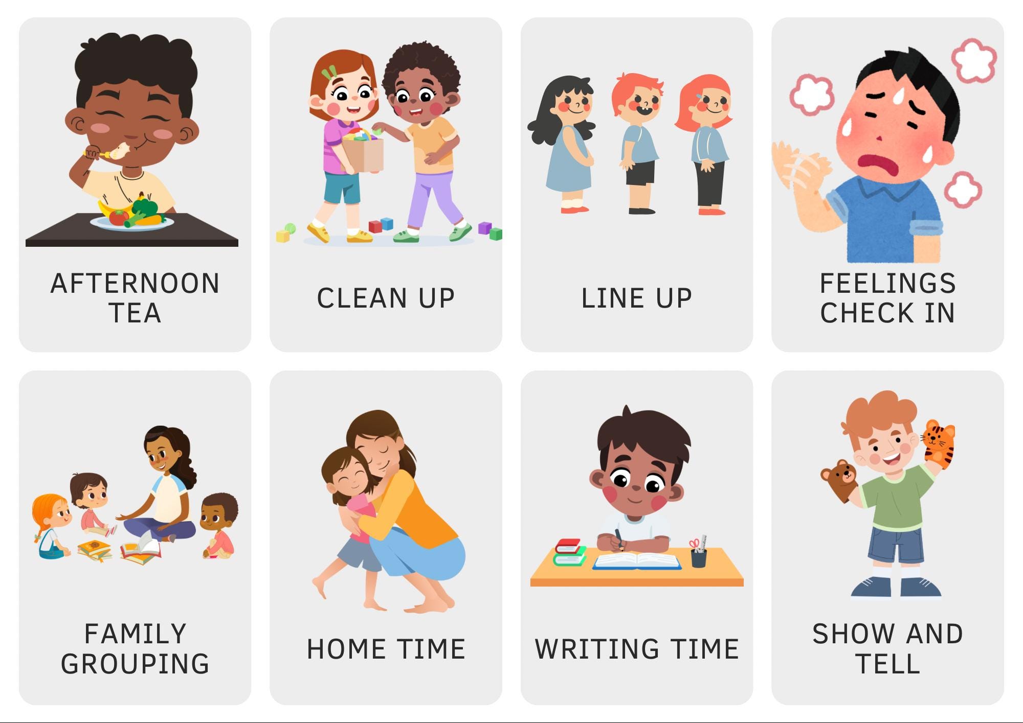 Classroom Daily Routine Cards | Visual Schedule for Early Learning ...