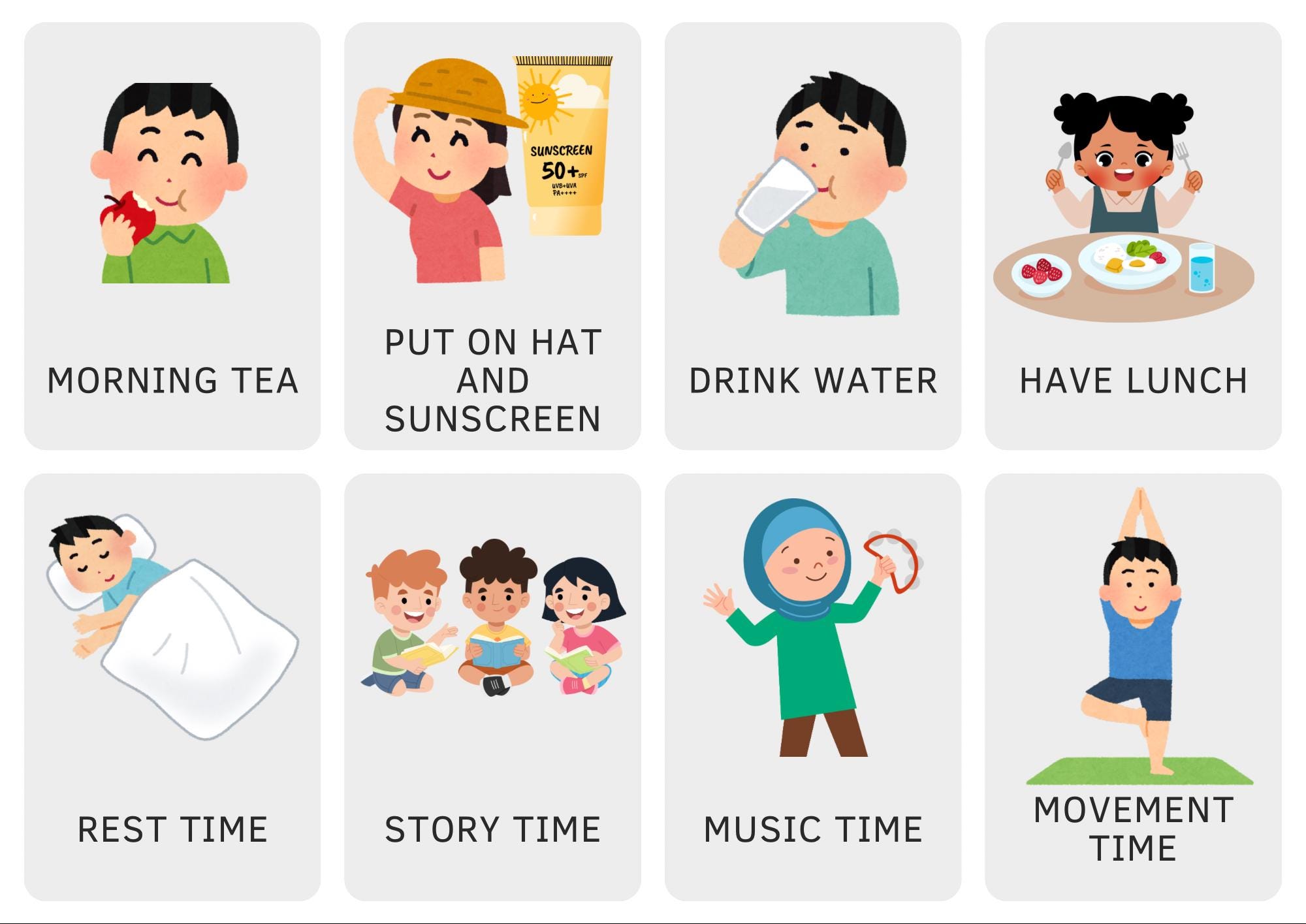 Exercise Daily Routine Cards Classroom Daily Routine Cards | Visual Schedule for Early Learning ...