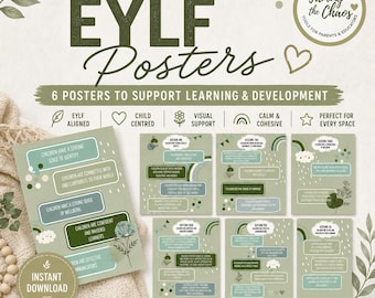 EYLF 2.0 Posters | Botanical Early Childhood Learning Outcomes | Australian Early Years Framework Printable | Educator Wall Display PDF