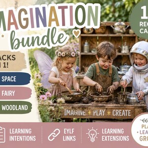 Imagination Mud Kitchen Recipe Cards | Space, Fairy, Woodland Themes (Digital Download)