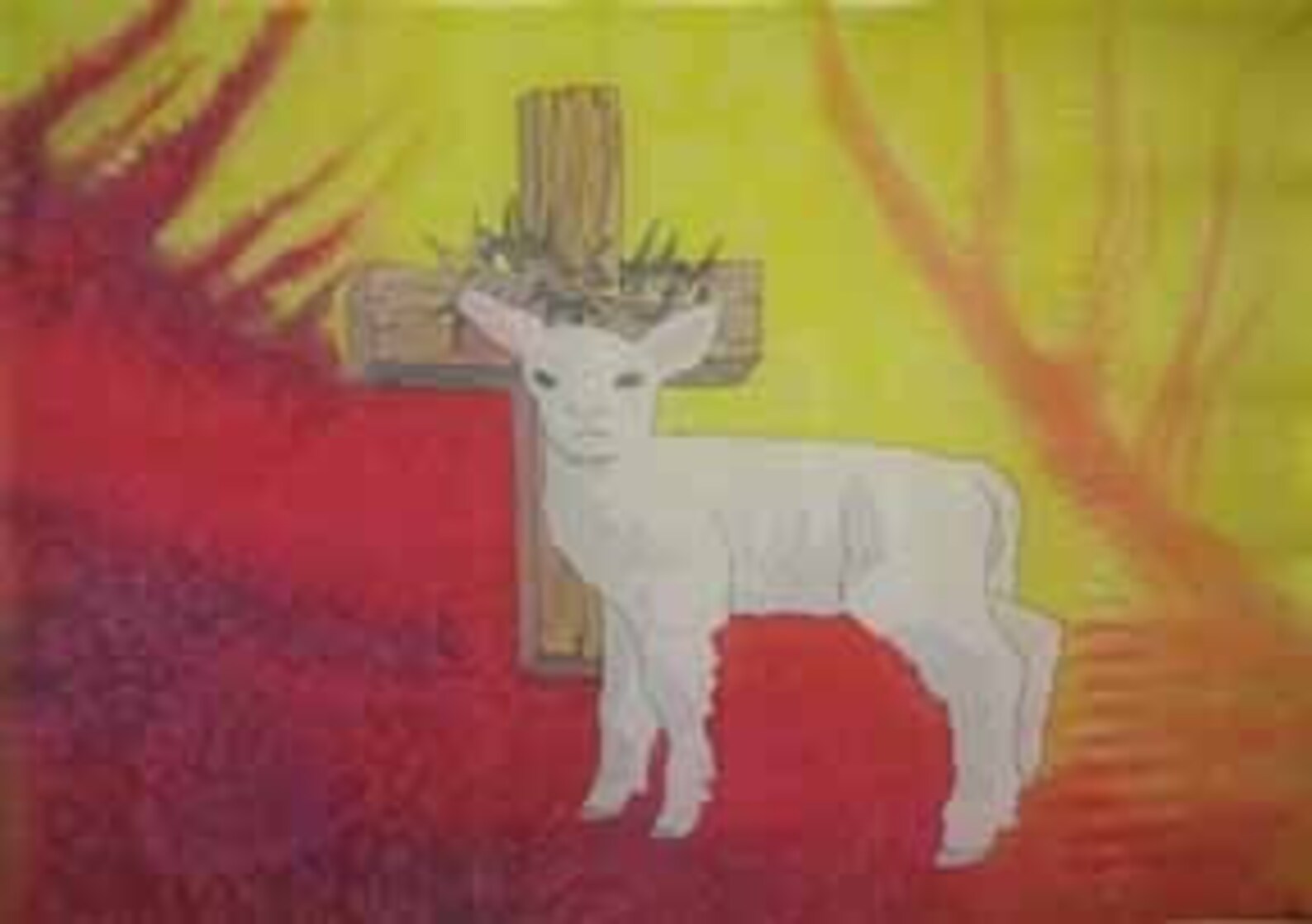 Lamb of God Hand Painted Silk Flag for Praise Worship or Dance Etsy