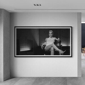 Sharon Stone Interrogation Scene – Basic Instinct Inspired Panoramic Wall Art