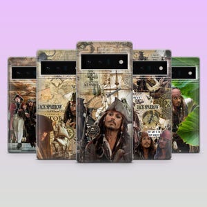 Jack Sparrow Phone Case Pirate Johnny Depp Cover for Pixel 10, 10Pro, 9, 9Pro, 8A, 8, 7A, 6A, Samsung S25, S24Fe, S23, A16, iPhone 17, 16