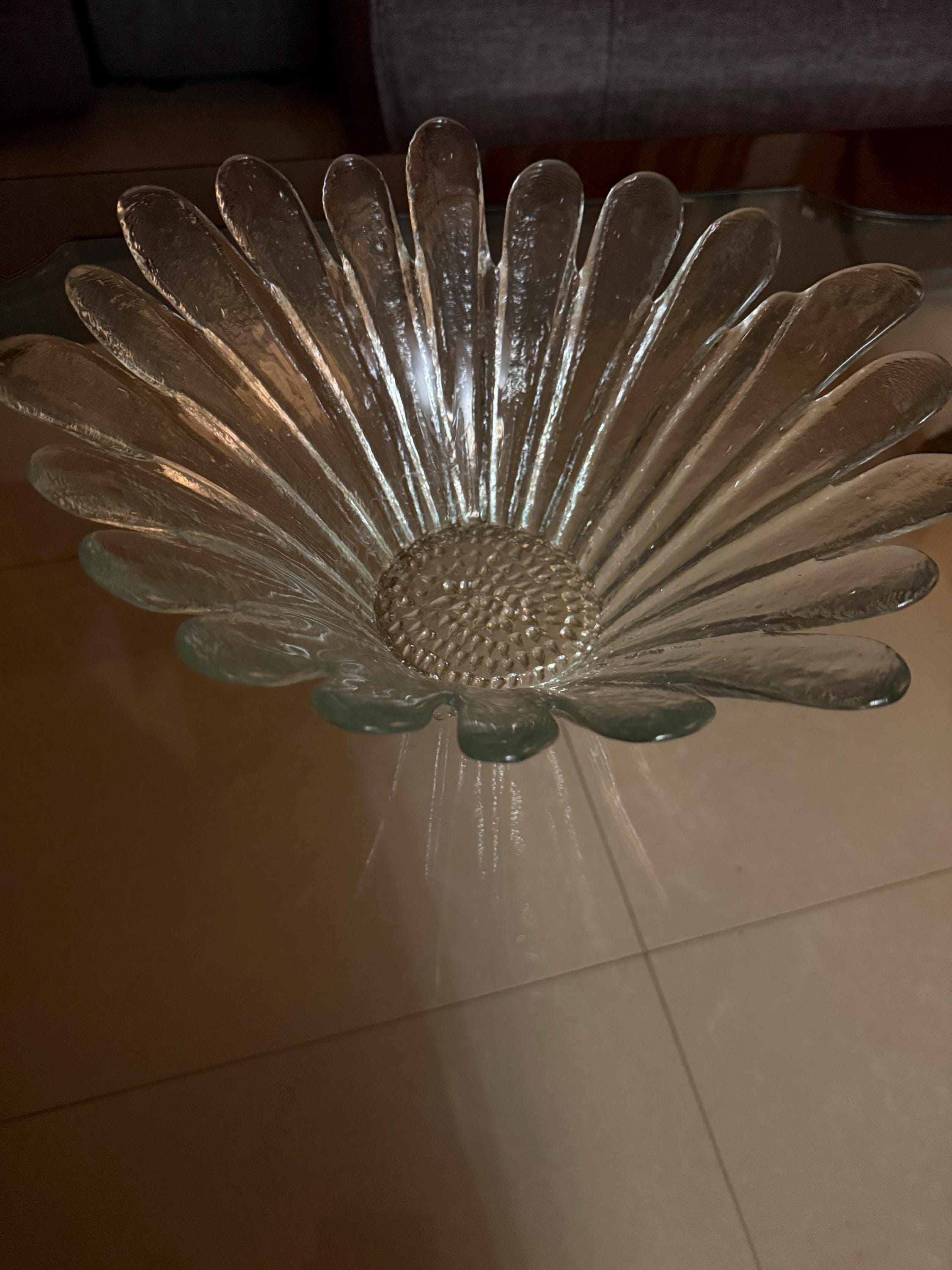 Blenko Glass Company Large Clear Daisy Pattern Bowl (model 847L the ...