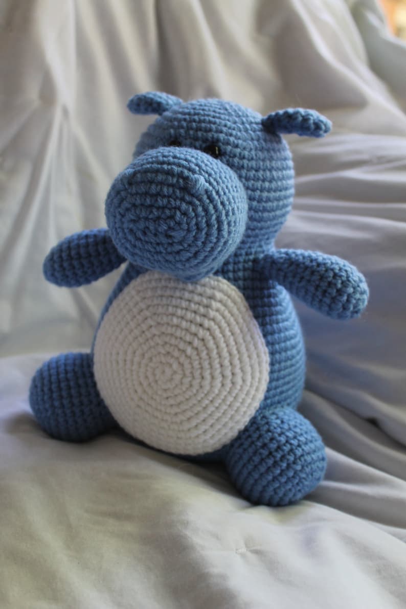 Hilda the Hippo Crochet Amigurumi PATTERN ONLY PDF image 2