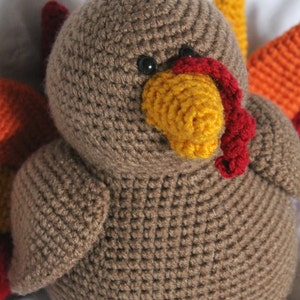 Theodore the Turkey Amigurumi Plush Crochet PATTERN ONLY PDF image 1