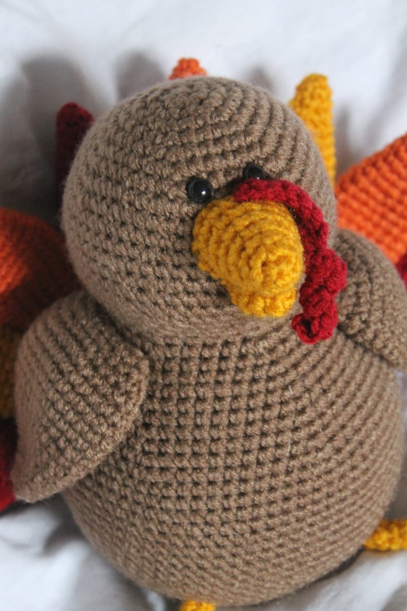 Theodore the Turkey Amigurumi Plush Crochet PATTERN ONLY PDF image 1