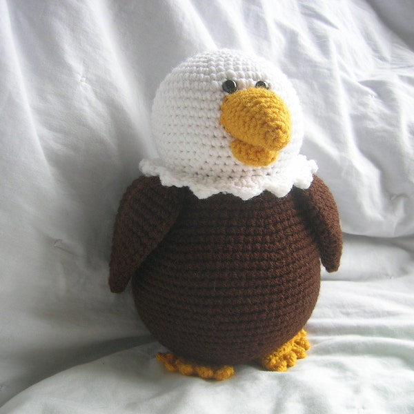 Bailey the Bald Eagle - Amigurumi Plush Crochet PATTERN ONLY (PDF)