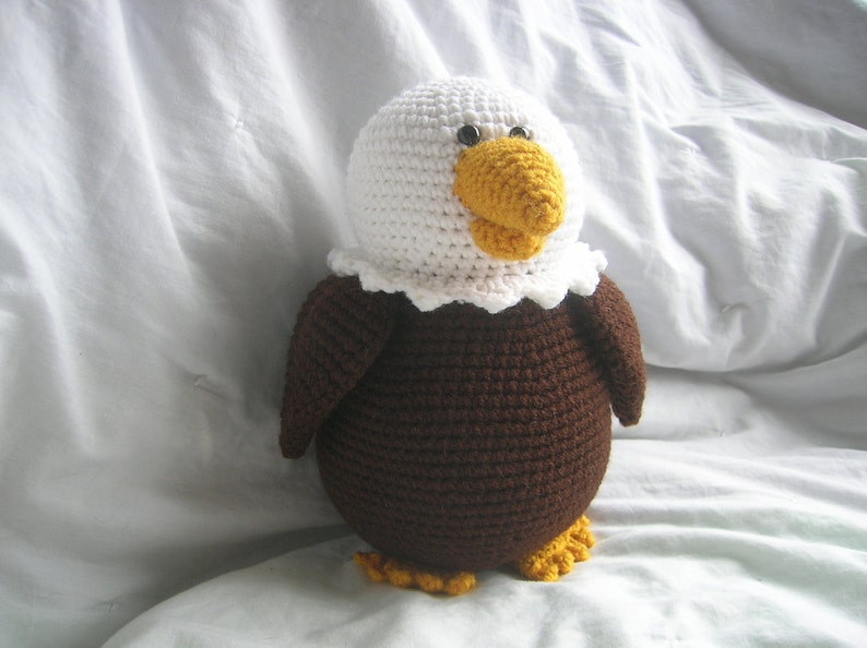 Bailey the Bald Eagle Amigurumi Plush Crochet PATTERN ONLY PDF image 1