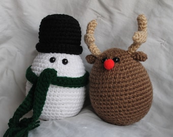 Christmas Eggles - Amigurumi Plush Crochet PATTERN ONLY (PDF)