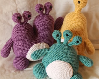 Monster Trio Pattern Bundle - Amigurumi Plush Crochet PATTERNS ONLY (PDF)