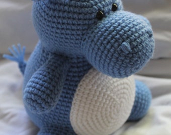 Hilda the Hippo - Crochet Amigurumi PATTERN ONLY (PDF)