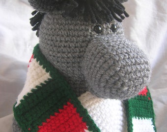 Don Quixote the Donkey - Amigurumi Plush Crochet PATTERN ONLY (PDF)