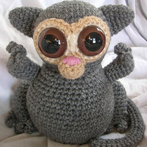Timmy le tarsier - MOTIF en peluche Amigurumi au crochet UNIQUEMENT (PDF)