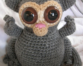 Timmy the Tarsier - Amigurumi Plush Crochet PATTERN ONLY (PDF)