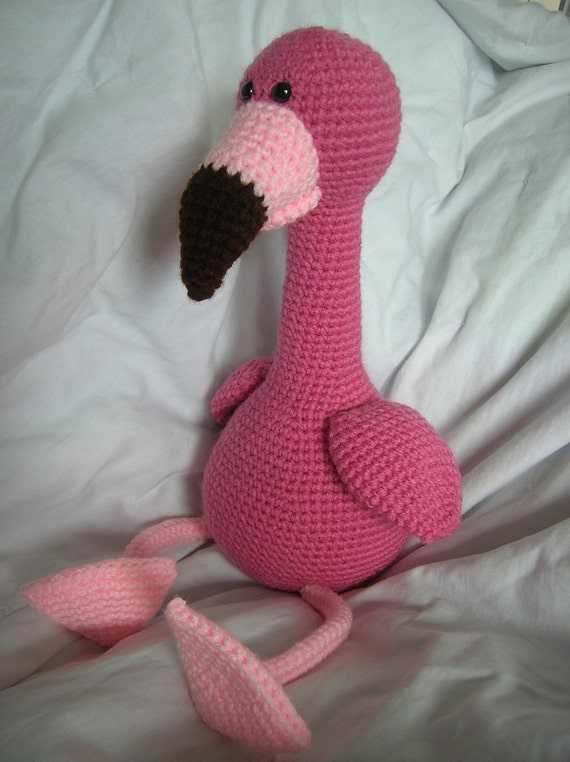 Giant Flamingo Crochet Plush Stuffed Animal