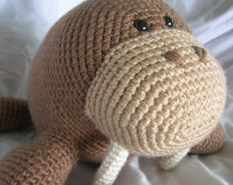 Wilbur the Walrus - Amigurumi Crochet PATTERN ONLY (PDF)