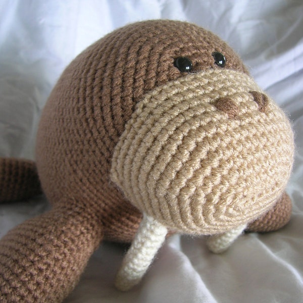 Wilbur the Walrus - Amigurumi Crochet PATTERN ONLY (PDF)