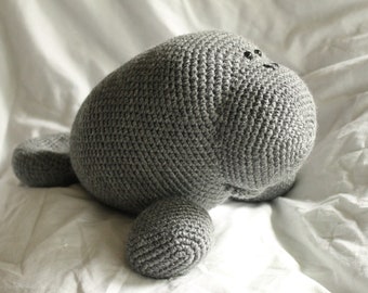 Manfred the Manatee - Amigurumi Plush Crochet PATTERN ONLY (PDF)