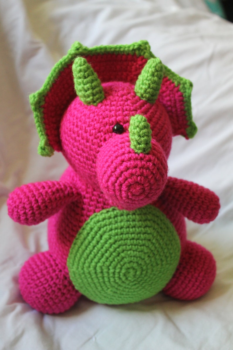 Tina the Triceratops Amigurumi Plush Crochet PATTERN ONLY PDF image 2