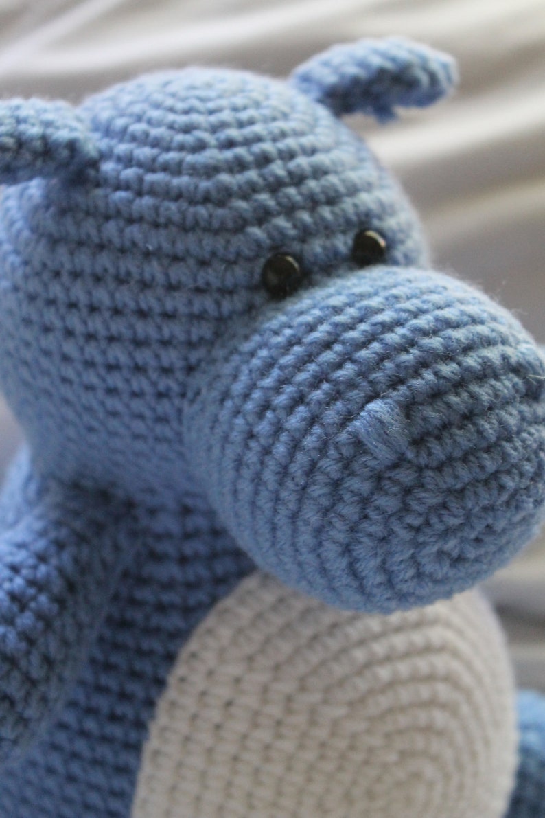 Hilda the Hippo Crochet Amigurumi PATTERN ONLY PDF image 4