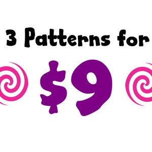 3 for 9 Pattern Bundle - Amigurumi Plush Crochet PATTERNS ONLY (PDF)