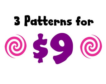 3 for 9 Pattern Bundle - Amigurumi Plush Crochet PATTERNS ONLY (PDF)