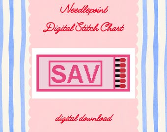 Gráfico de puntadas digitales de bordado de SAV Matchbook
