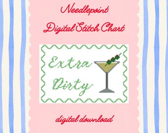 Gráfico de puntadas digitales Extra Dirty Needlepoint