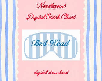 Bett Kopf Augenmaske Nadelspitze Digitale Stichvorlage