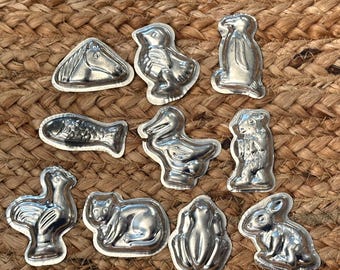 Vintage  Adorable Animal Chocolate Candy Molds Set Of 10