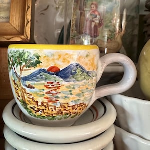 Vintage Napoli Espresso Tasse | Italienische Demitasse Souvenir Tasse | Mid Century Keramik