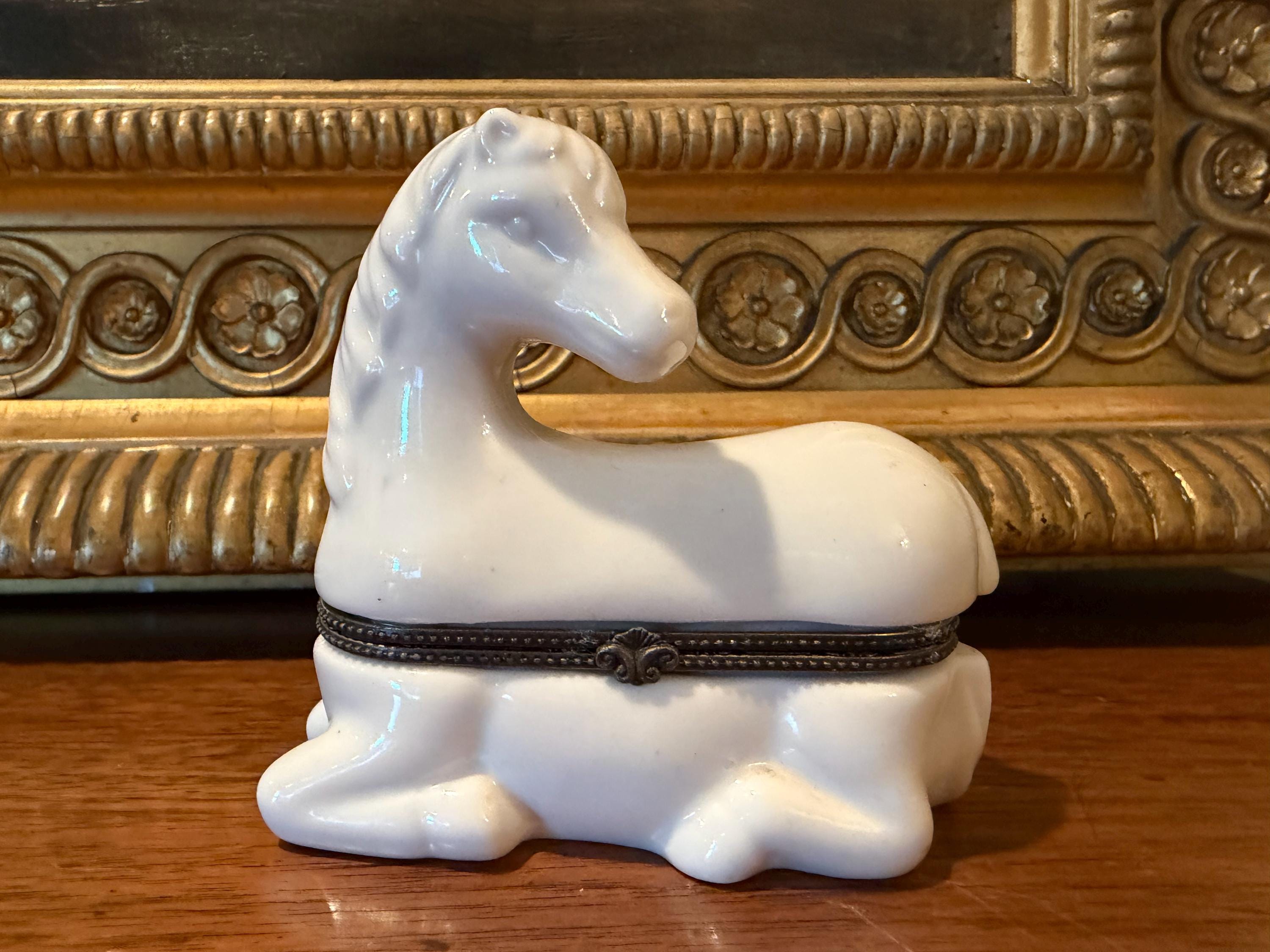 Vintage Trinket Box Horse - Etsy