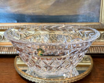 Vintage Waterford Crystal Bowl | Signed Waterford Cut Crystal Bowl | Irish Crystal Serving Bowl | Elegant Vintage Table Decor