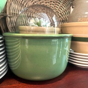 Vintage Bauer Green Mixing Bowl #18 California Pottery Farmhouse