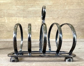 Vintage Sheffield EPNS-toastrek Ellis Bros verzilverd ontbijtrek posthouder