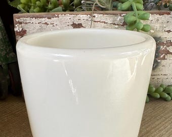 Vintage WWII Corning Opalglas Handwärmer Becher Kein Griff „Little Joe“ Mark