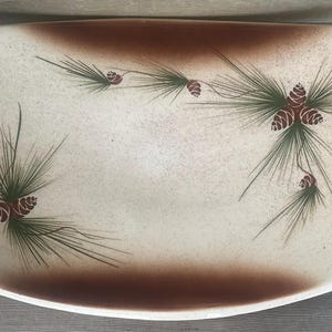 Vintage PineCone Platter MCM Rocky Mountain Pottery Company