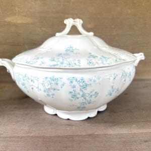 Antique W.H. Grindley & Co Semi-Porcelain Transferware Tureen England c.1880–1900