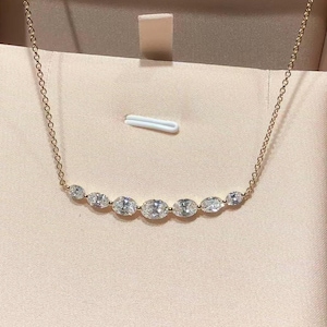 T Smile Necklace Diamond - Etsy
